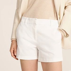 J. Crew 4” inseam, white chino shorts